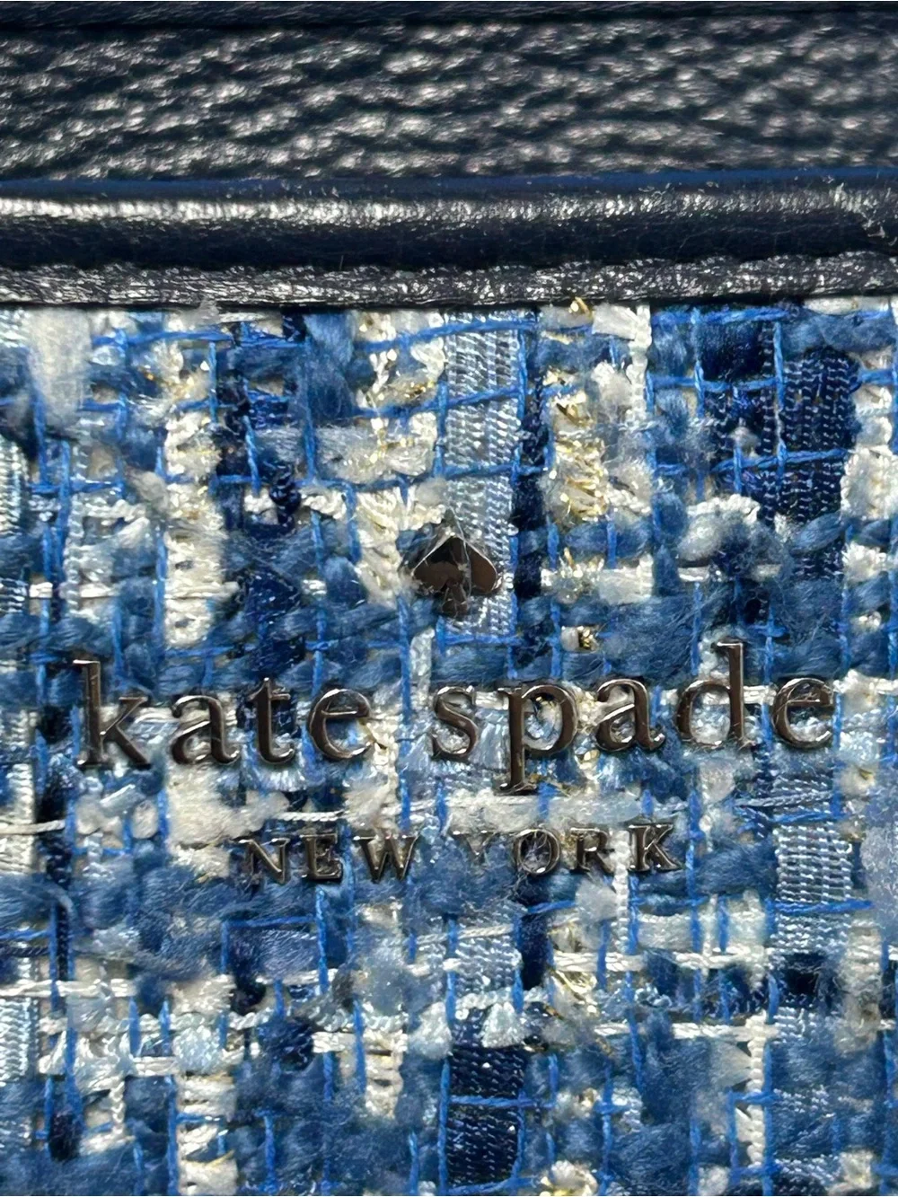 Kate Spade Rowe Tweed Satchel w/Tassel Accent Approx. 10 x 8 x 4